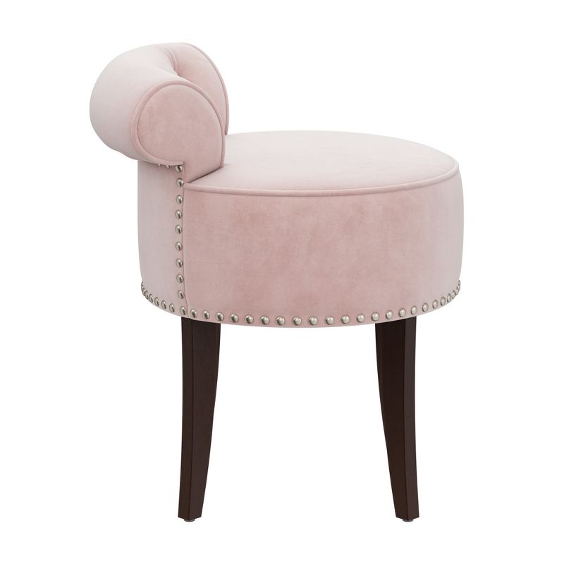22.5" Lena Wood and Upholstered Vanity Stool - Hillsdale Furniture, 6 of 20