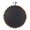 Kate and Laurel Hogan Round Wood Round Mirror, 24x28, Walnut Brown - 4 of 4