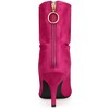 Allegra K Women's Pointy Toe Back Zip Stiletto Heel Ankle Boots - 4 of 4
