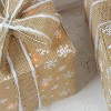 Northlight Lighted Snowflake Burlap Gift Boxes Outdoor Christmas Decorations - Clear - Set of 3 - 3 of 3