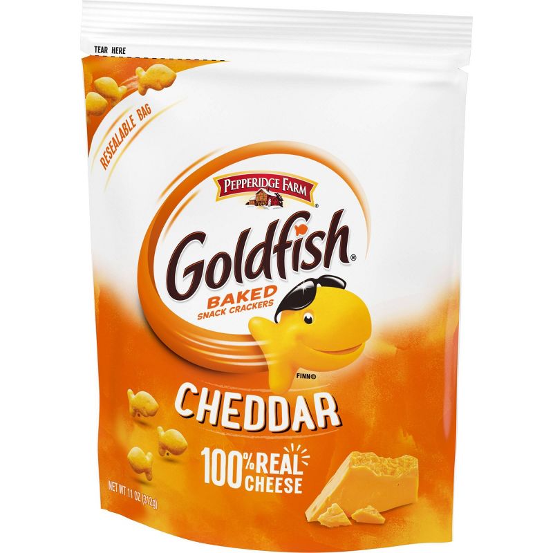 Pepperidge Farm Goldfish Cheddar Crackers - 11oz Re-sealable Bag, 4 of 10