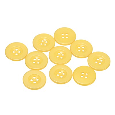 Unique Bargains Resin Craft DIY Round Flat 4-Hole Replacement Sewing Buttons 10 Pcs