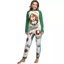 Elf The Movie Womens' OMG Santa! I Know Him! One Piece Sleeper Pajama (S/M)