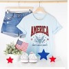 Simply Sage Market Women's America Land Of Liberty Eagle Short Sleeve Graphic Tee - 3 of 3