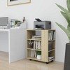 CLIHOME Rolling Office Filing Cabinet Storage Cabinet With Lockable Wheels And Open Compartments - 4 of 4