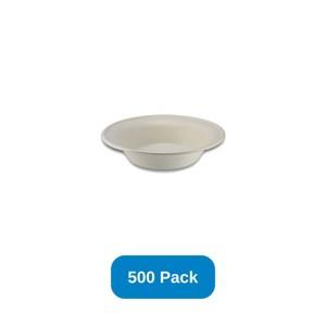 StalkMarket 24 oz White Bagasse Takeout Bowl - Case of 500 - 1 of 2
