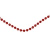 Northlight Shiny Metallic Faceted Beaded Christmas Garland - 15' x .25" - Red - Unlit - image 2 of 3