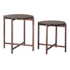 Gema Coffee Table Set – 2-Piece 24" H & 19.5" H Bronze, Recycled Sand Cast Glass & Iron by Zuo Modern - 2 of 4