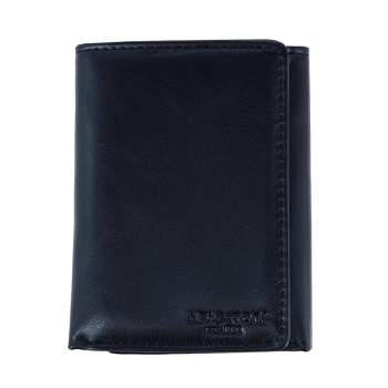 Buxton Men's RFID Distressed Vegan Leather Trifold Wallet