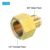 Unique Bargains Fit Air Gas Line Refrigeration Brass SAE 45 Degree Flare Plumbing Connectors - 3 of 4