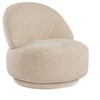 CAVINAS 360° Swivel Accent Chair,Space-Saving Rotating Lounge Chair with Metal Frame,Plush Fabric Armchair for Living Room,Bedroom,Beige - 2 of 4