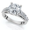 Pompeii3 Certified 2 1/2Ct Diamond Engagement Wedding Ring Set 14k Gold Lab Created - 3 of 4