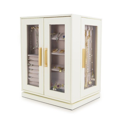 Gulches Double door jewelry box can rotate 360¡ã multi-layer drawer necklace ring jewelry storage box