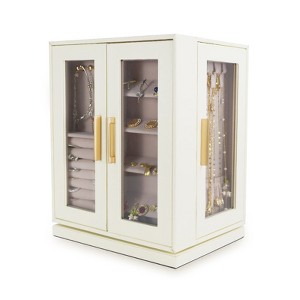 Gulches Double door jewelry box can rotate 360¡ã multi-layer drawer necklace ring jewelry storage box - 1 of 4