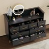 Dresser for Bedroom with LED Light & Charging Station, 8 Drawers Wooden Dressers - 2 of 4