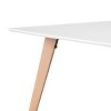 FurnitureR Dining Table Rectangular 47.2 Inch, Stylish Leisure Table Functional Table with Wooden Legs for Home Kitchen, Cafés, Small Places - 4 of 4