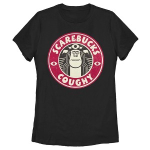 Women's Monsters at Work Scarebucks Coughy T-Shirt - 1 of 4