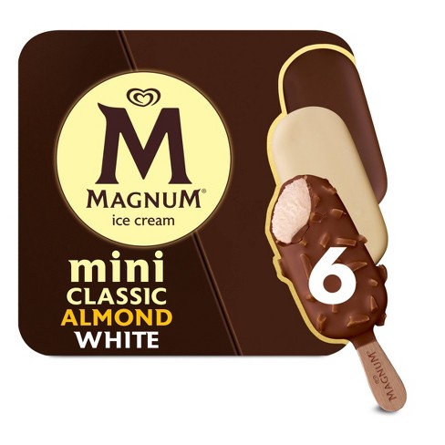 Magnum Classic/almond/white Assorted Mini Ice Cream Bars- 6ct : Target