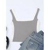 INSPIRE CHIC Women's Sleeveless Square Neck Crop Color Block Sports Summer Tank Top - 3 of 4