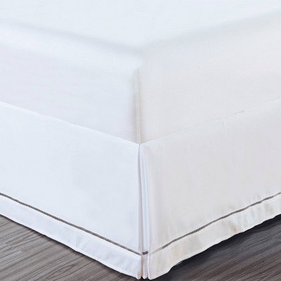 Standard 2pk Hemstitch Pillow Sham White - Luxury Hotel