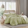 510 Design California King Porter Soft Washed Pleated Duvet Cover Set Sage Green - 4 of 4