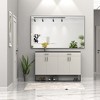 60”x36” Oversized Modern Rectangle Bathroom Mirror With Black Frame Decorative Large Wall Mirrors - 2 of 4