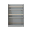 Okak Wood Shelves, Storage Shelves with 3 Tiers, Small Bookcase for Books and CDs, Storage Organizer for Living Room, Bedroom, Office, Gray - 4 of 4