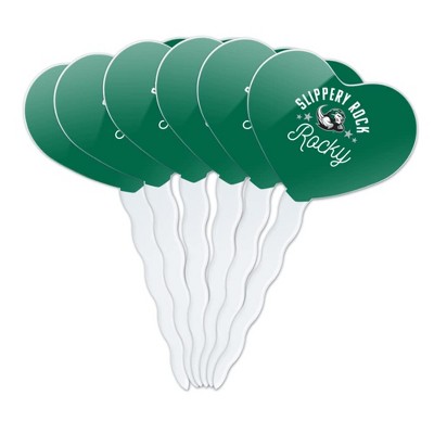 Slippery Rock The Rock Heart Love Cupcake Picks Toppers Decoration Set of 6