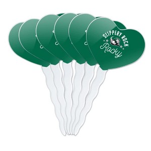 Slippery Rock The Rock Heart Love Cupcake Picks Toppers Decoration Set of 6 - 1 of 4