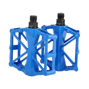 Unique Bargains Cycling Bike Pedal 9/16" Spindle Aluminum Alloy Road Mountain BMX MTB Bike Blue - 1 of 4