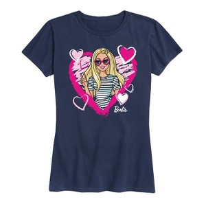 Women's - Barbie - Sketchy Hearts Barbie Short Sleeve Graphic T-Shirt - 1 of 4