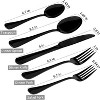 Black Silverware Gloss Set, 20-Piece Stainless Steel Cutlery Set for 4, Includes Knife, Fork and Spoon, Stylish Mirror Finish - 3 of 4
