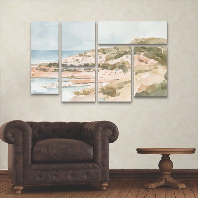 Emma Caroline Neutral Seaside II Multi Panel Canvas Wall Art Set