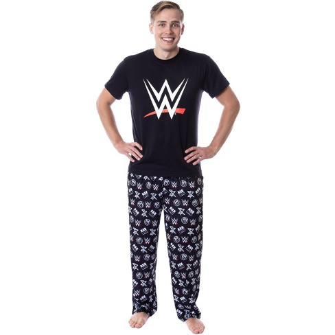 Wwe Mens' Wrestling Big E Seth Rollins Roman Reigns Sleep Pajama Set  (x-small) Black : Target