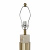 15"x28.5" Insuni and Alabaster Table Lamp Brass/White - A&B Home: UL Listed, Polyester Linen Shade, Metal Base - 2 of 4