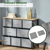 CAVINAS Bedroom Dresser with 8/9 Fabric Drawers,Storage Tower Chest of Drawers with Steel Frame and Wood Top,Dark Gray - 4 of 4