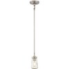 Minka Lavery Brushed Nickel Mini Pendant 3 3/4" Wide Modern Clear Faceted Glass Shade for Dining Room House Kitchen Island Bedroom - 3 of 3