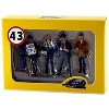 "Four Team Managers" Set of 4 Figurines for 1/43 Diecast Model Cars by LeMans Miniatures - 3 of 3