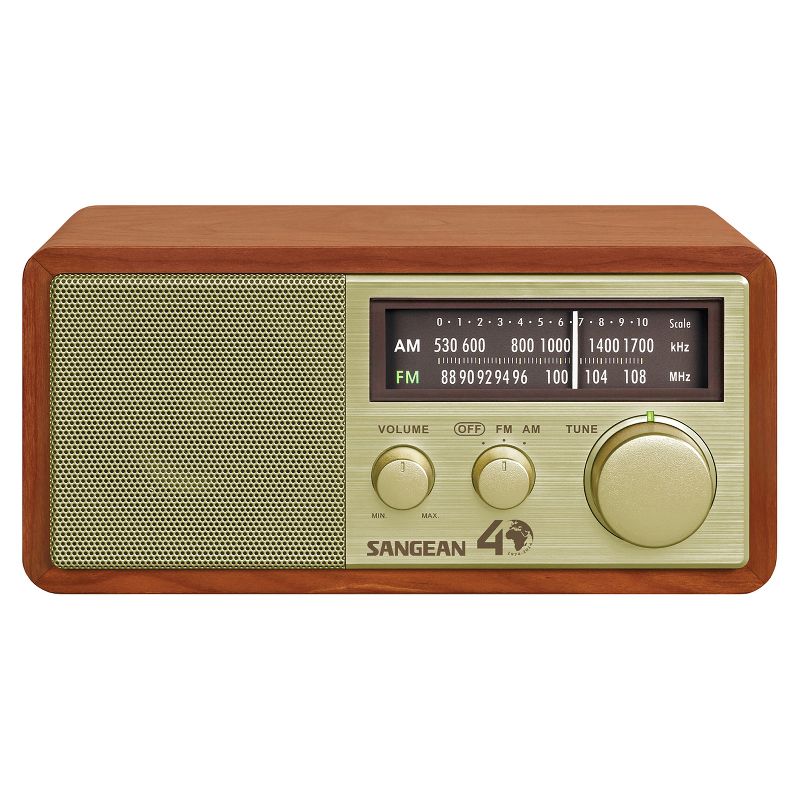 Sangean® WR-11SE 40th Anniversary Edition Hi-Fi Tabletop Retro Wooden Cabinet AM/FM Analog Radio Receiver, 2 of 6