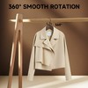BP4U Premium Solid Wood Coat Hangers, Heavy Duty Non-Slip Hangers with 360° Swivel Hook & Contoured Shoulders, Space-Saving for Jackets & Suits - 3 of 4