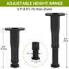 Aoibox Adjustable Height Bed Support Legs 6 Pack 5.1-8.3 Inch Center Support Kit for Bed Frame Slats with Screws - 3 of 4