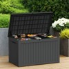 Naysaye Deck Boxes, 230 Gal Outdoor Storage Deck Box, Small Patio Storage Bin for Garden Tools, Black, 57.87"*32.24"*33.66" - 2 of 4
