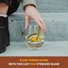 Silver Buffalo Sanrio Gudetama "Please Stop" Teardrop Stemless Wine Glass | Holds 20 Ounces - 3 of 4