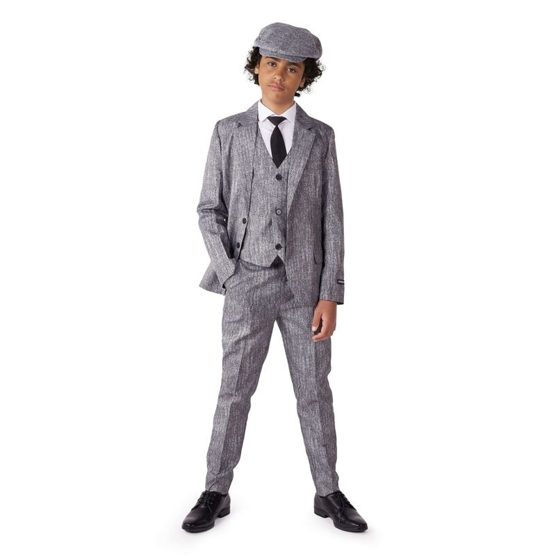 Suitmeister Boys Party Suit - 20's Gangster Grey, 1 of 4