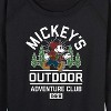 Women's - Disney - Mickey Mouse Outdoor Adventure Club Lightweight French Terry Wide Neck Long Sleeve Shirt - 2 of 4