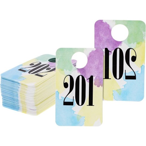 KUUQA Large Size Version Live Sale Number Tags Plastic Check Number Cards Reu... 