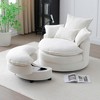 GDFStudio Buck Modern 360° Swivel Corduroy 36"W Chair with Storage Ottoman - 2 of 4