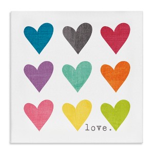 Stupell Industries Alternating Patterned Hearts, 17" x 17" - 1 of 4