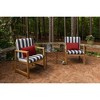 Casual Cushion Stripe Sunbrella Fabric 1-Piece Indoor/Outdoor Club Chair Cushion, 22"W x 44"L - 2 of 4