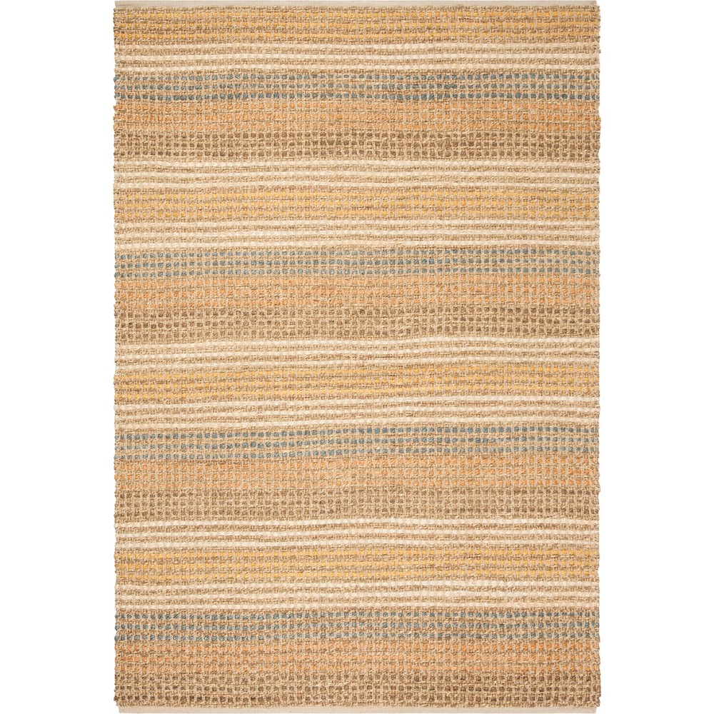 7'6inx9'6in Stripe Knotted Area Rug Light Gray - Safavieh